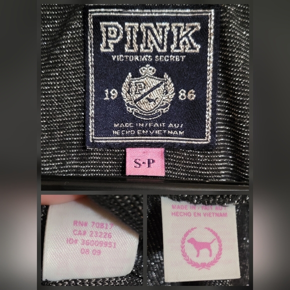 Victoria's Secret PINK Rare Vintage Y2K 3pc Bling Flared Sweats Heart Set XS-M - Picture 13 of 16